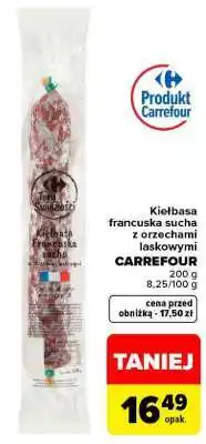Carrefour Kiełbasa francuska sucha z orzechami laskowymi oferta