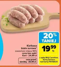 Carrefour Kiełbasa biała surowa oferta