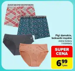 Carrefour Figi damskie, bokserki męskie oferta