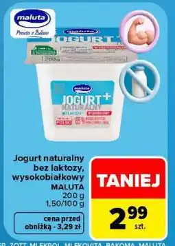 Carrefour Jogurt naturalny bez laktozy, wysokobiałkowy MALUTA oferta