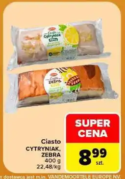Carrefour Ciasto CYTRYNIAK, ZEBRA oferta