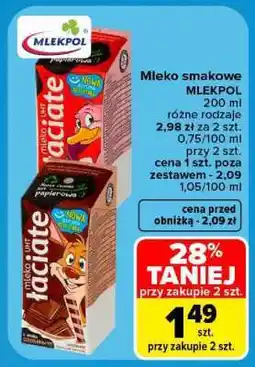 Carrefour Mleko smakowe MLEKPOL oferta