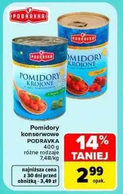 Carrefour Pomidory konserwowe PODRAVKA oferta
