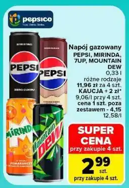 Carrefour Napój gazowany PEPSI, MIRINDA, 7UP, MOUNTAIN DEW oferta
