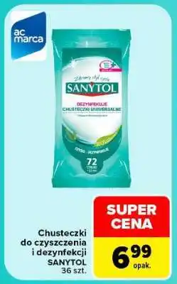 Carrefour Chusteczki do czyszczenia i dezynfekcji SANYTOL oferta