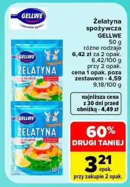 Carrefour Żelatyna spożywcza Gellwe oferta