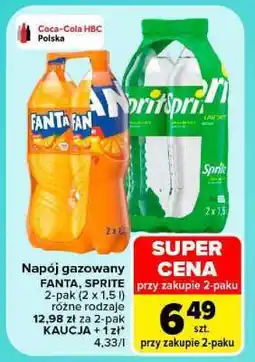 Carrefour Napój gazowany FANTA, SPRITE oferta