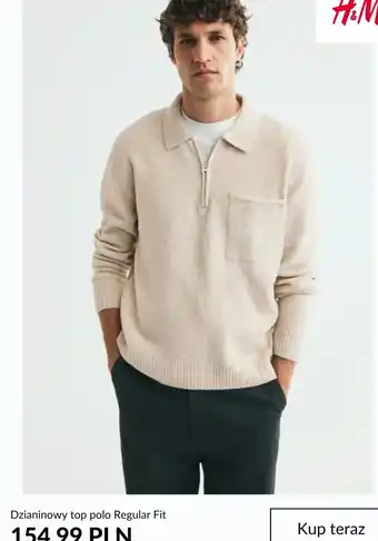 H&M Dzianinowy top polo Regular Fit