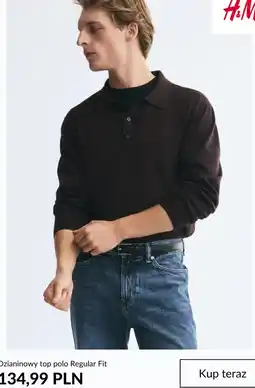 H&M Dzianinowy top polo Regular Fit oferta