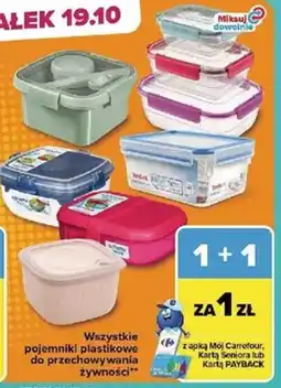 Carrefour Market Wszystkie pojemniki plastikowe do przechowywania żywności oferta