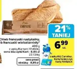 Carrefour Market Chleb francuski rustikalny, wieloziarnisty oferta