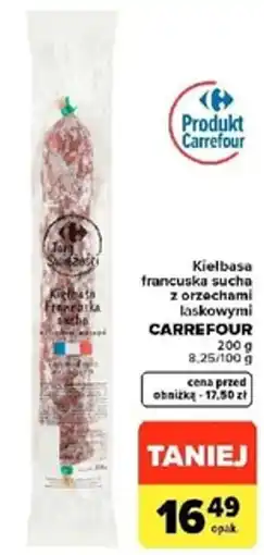 Carrefour Market Kielbasa Francuska Sucha z Orzechami Laskowymi Carrefour oferta
