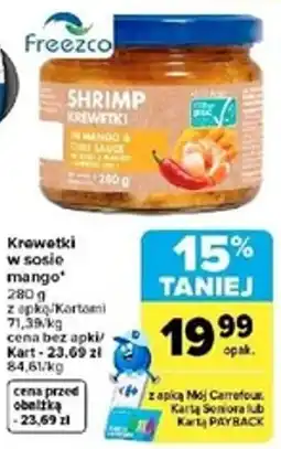 Carrefour Market Freezco Shrimp Krewekty w sosie mango oferta