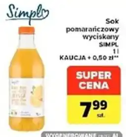 Carrefour Market Sok pomarańczowy wyciskany SIMPL oferta