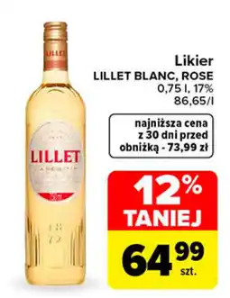 Carrefour Likier LILLET BLANC, ROSE oferta