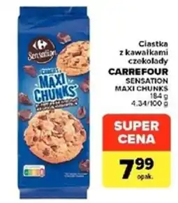Carrefour Market CiaSTka z kawałkami czekolady CARREFOUR SENSATION MAXI CHUNKS oferta