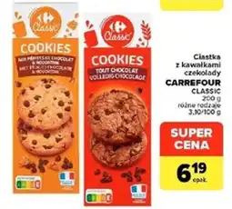 Carrefour Market Ciastka z kawałkami czekolady Carrefour Classic oferta