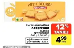 Carrefour Market Herbatniki maślone CARREFOUR Classic Petit Beurre oferta
