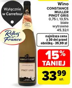Carrefour Wino Constance Muller Pinot Gris oferta