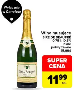 Carrefour Wino musujące Sire de Beaupré oferta