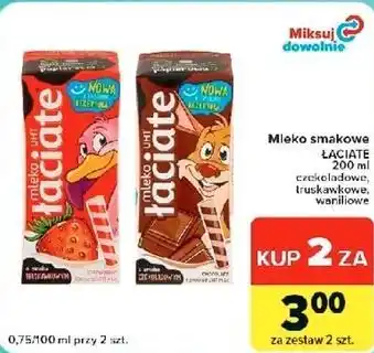 Mleko smakowe ŁACIATE 200 ml czekoladowe, truskawkowe, waniliowe