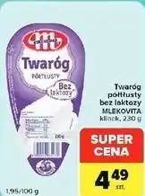 Carrefour Express Twaróg półtłusty bez laktozy MLEKOVITA klinek oferta