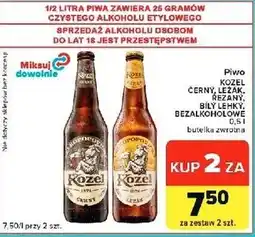 Carrefour Express Piwo KOZEL ČERNÝ, LEŽÁK, ŘEZANÝ, BÍLÝ LEHKÝ, BEZALKOHOLOWE oferta