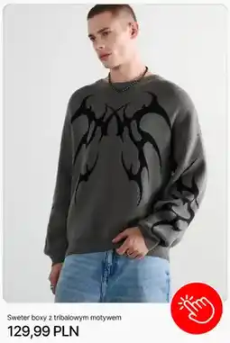 Cropp Sweter boxy z tribalowym motywem Cropp oferta