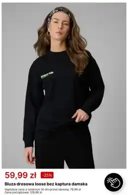 4F Bluza dresowa loose bez kaptura damska oferta