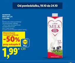 Lidl Mleko UHT I Love Milk Mlekovita 3,2% oferta