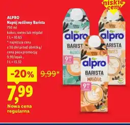 Lidl Napój roślinny Barista owies Alpro oferta