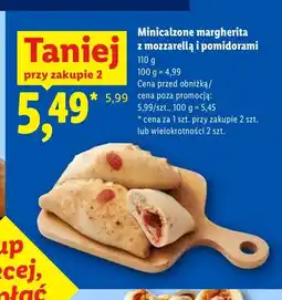 Lidl Minicalzone margherita z mozzarellą i pomidorami oferta