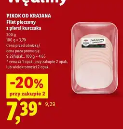 Lidl Filet pieczony z piersi kurczaka Pikok Od Krajana oferta