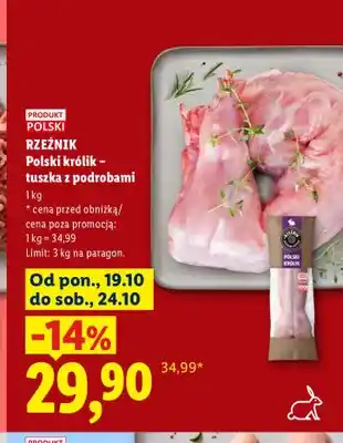 Lidl Polski królik - tuszka z podrobami Rzeźnik oferta