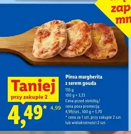 Lidl Pinsa margherita z serem gouda oferta