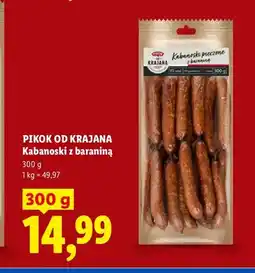 Lidl Kabanoski z baraniną Pikok Od Krajana oferta