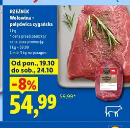 Lidl Wołowina - polędwica cygańska Rzeźnik oferta