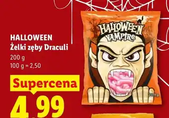 Lidl Żelki zęby Draculi Halloween oferta