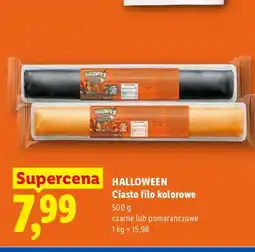 Lidl Ciasto filo kolorowe pomarańczowe Halloween oferta