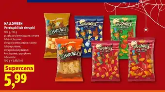 Lidl Przekąski ziemniaczane serowe Halloween oferta