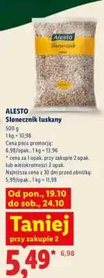 Lidl Słonecznik łuskany Alesto oferta