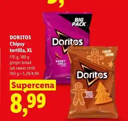 Lidl Chipsy tortilla XL ginger bread Doritos oferta