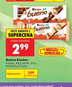 Biedronka Baton Kinder Bueno classic oferta