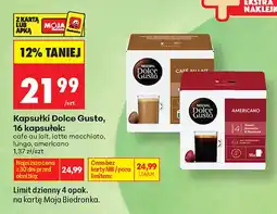 Biedronka Kapsułki Dolce Gusto cafe au lait oferta
