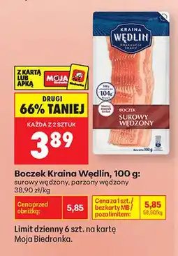 Biedronka Boczek surowy wędzony Kraina Wędlin oferta