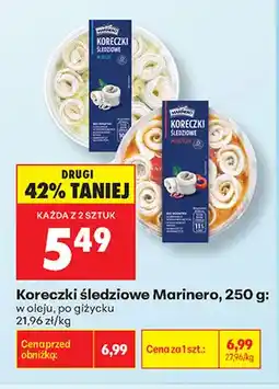 Biedronka Koreczki śledziowe w oleju Marinero oferta