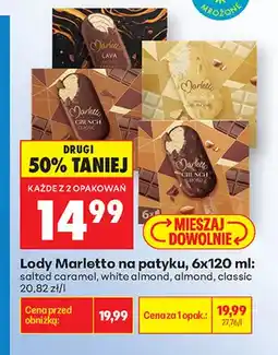Biedronka Lody na patyku Marletto salted caramel 6-pak oferta
