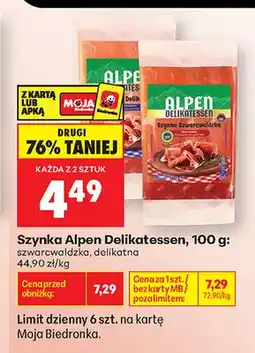 Biedronka Szynka Alpen Delikatessen szwarcwaldzka oferta