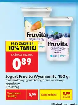 Biedronka Jogurt Fruvita Wyśmienity truskawkowy oferta
