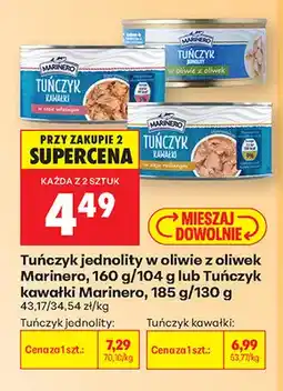 Biedronka Tuńczyk kawałki Marinero oferta